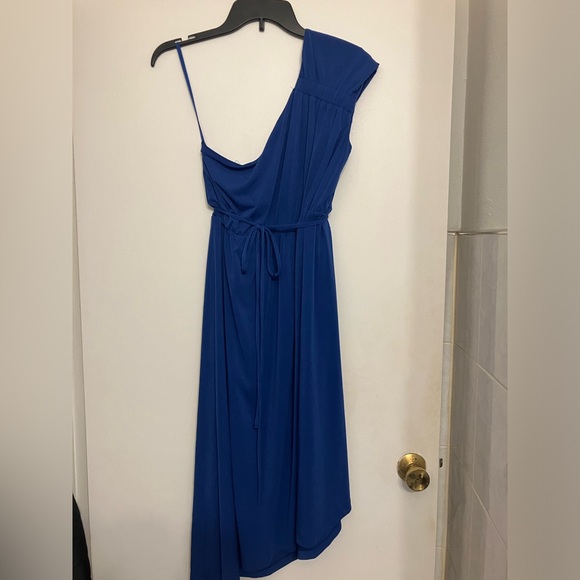 NWT maternity 1shoulder blue dress (L) Jessica Simpson - Picture 1 of 6